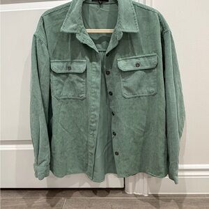Velvet Heart Utility Jacket in Sage Green